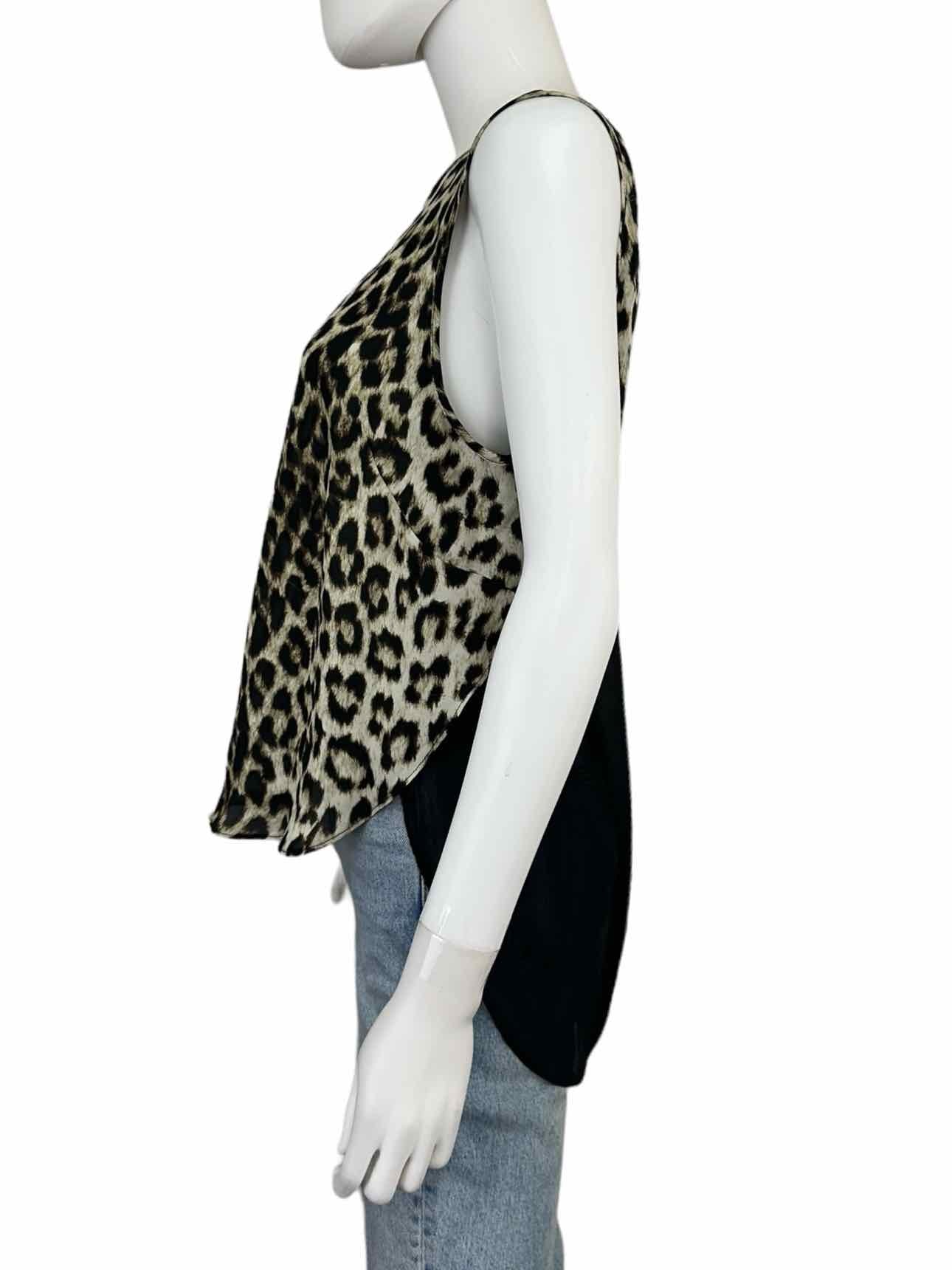 rag & bone Brown Leopard Print Sleeveless Top Size M