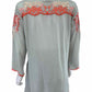Johnny Was Light Blue Embroidered Tunic Size M