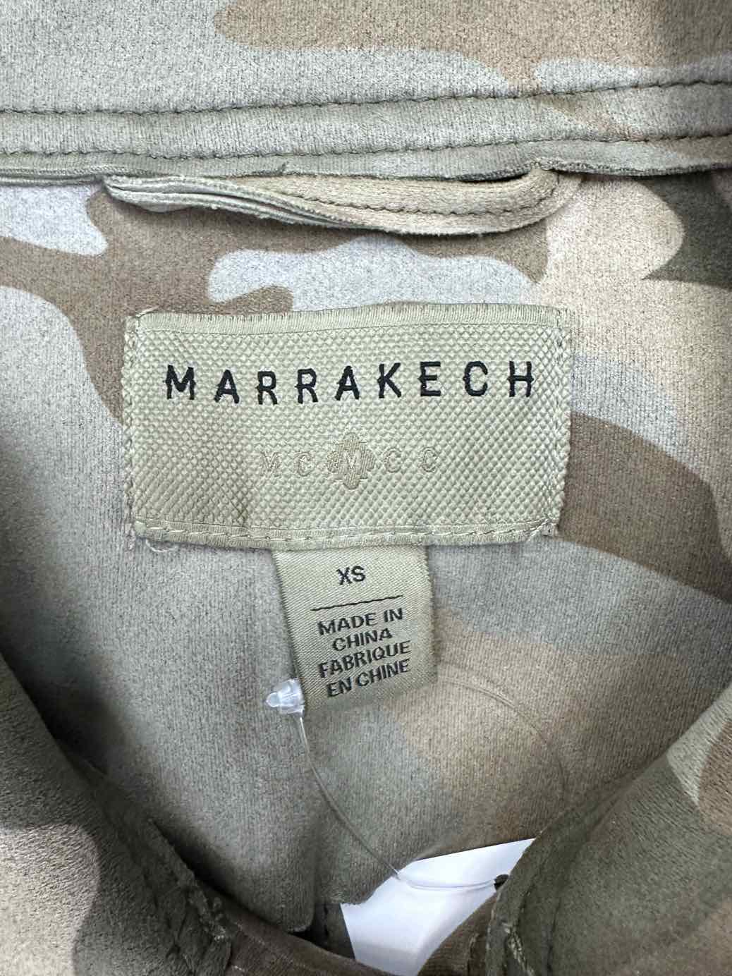 Marrakech Green Camouflage Vegan Suede Moto Jacket Size XS