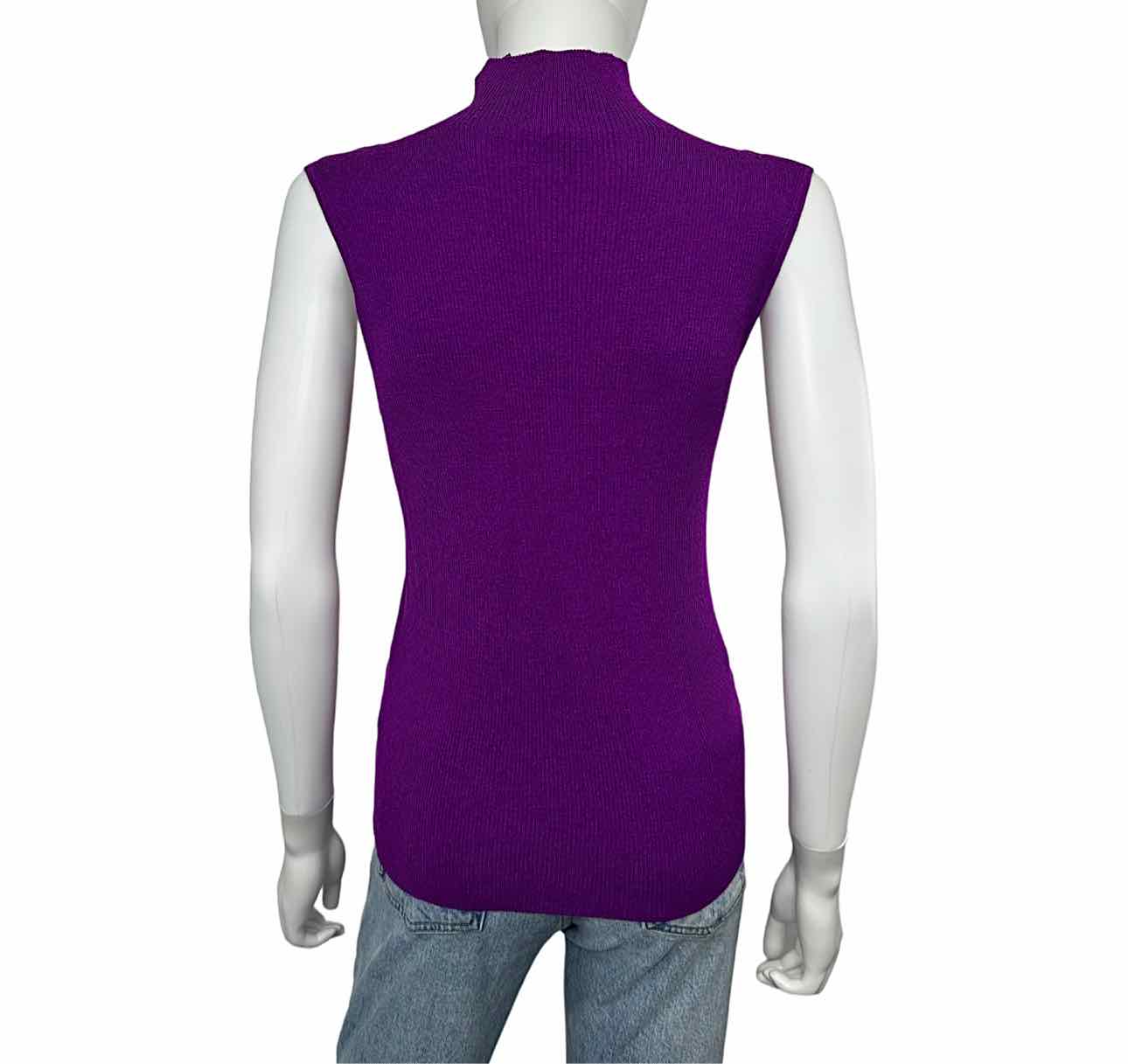 ESCADA Purple Wool Silk Blend Turtleneck Sweater Size 10