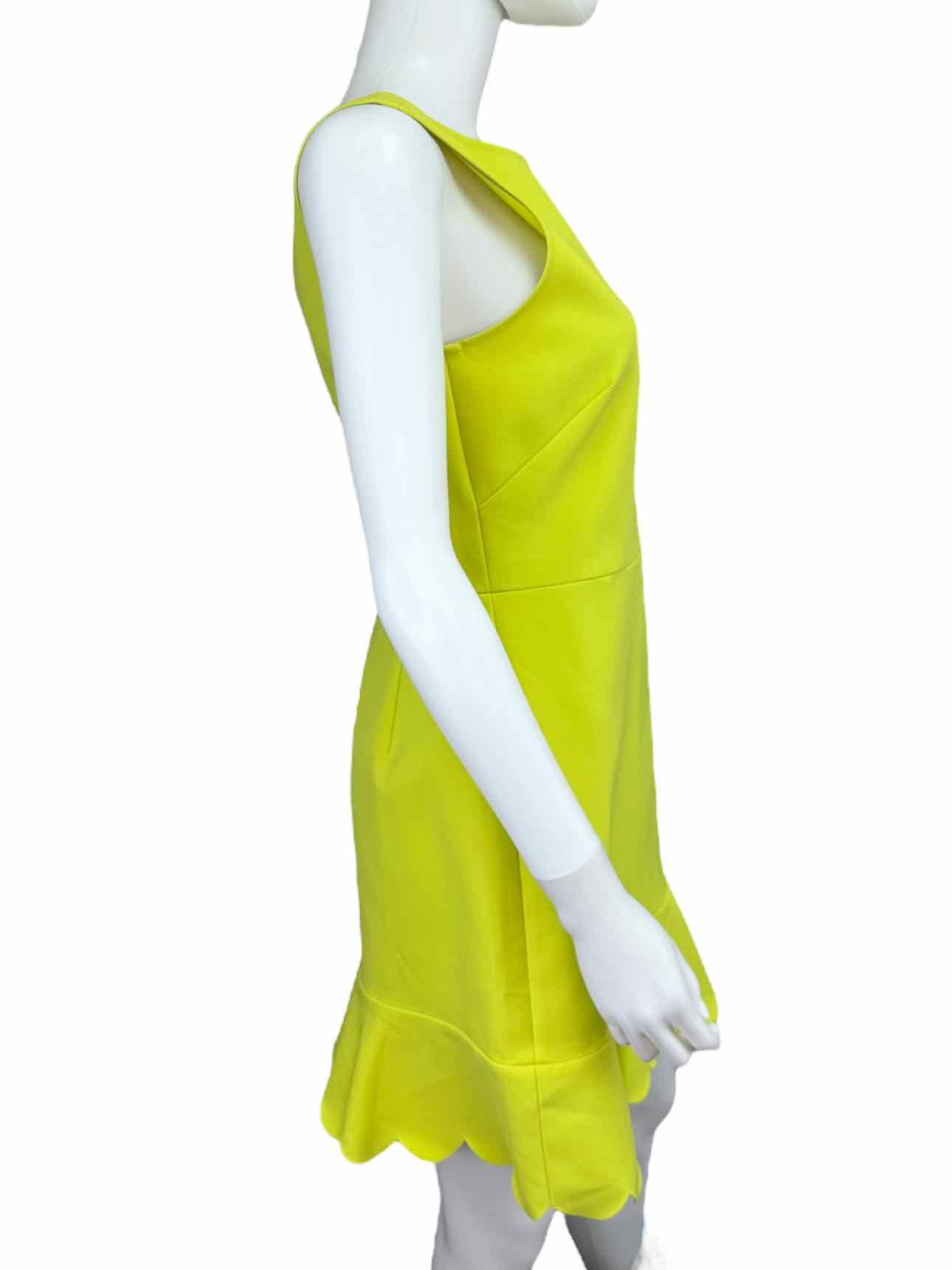 J. Crew Neon Yellow Ruffle Hem Dress Size 4