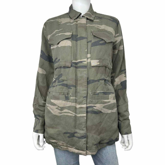 Rails WHITAKER Sage Camouflage Jacket, green camo utility jacket