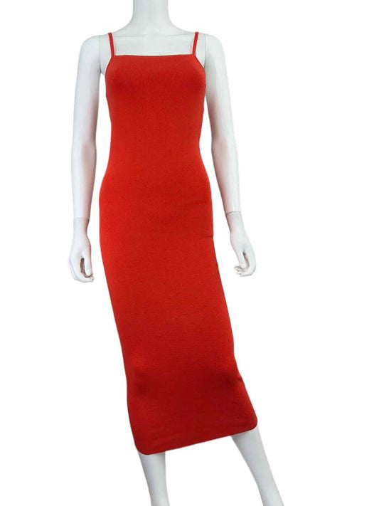 A.L.C Orange Cotton Blend Knit Dress Size M