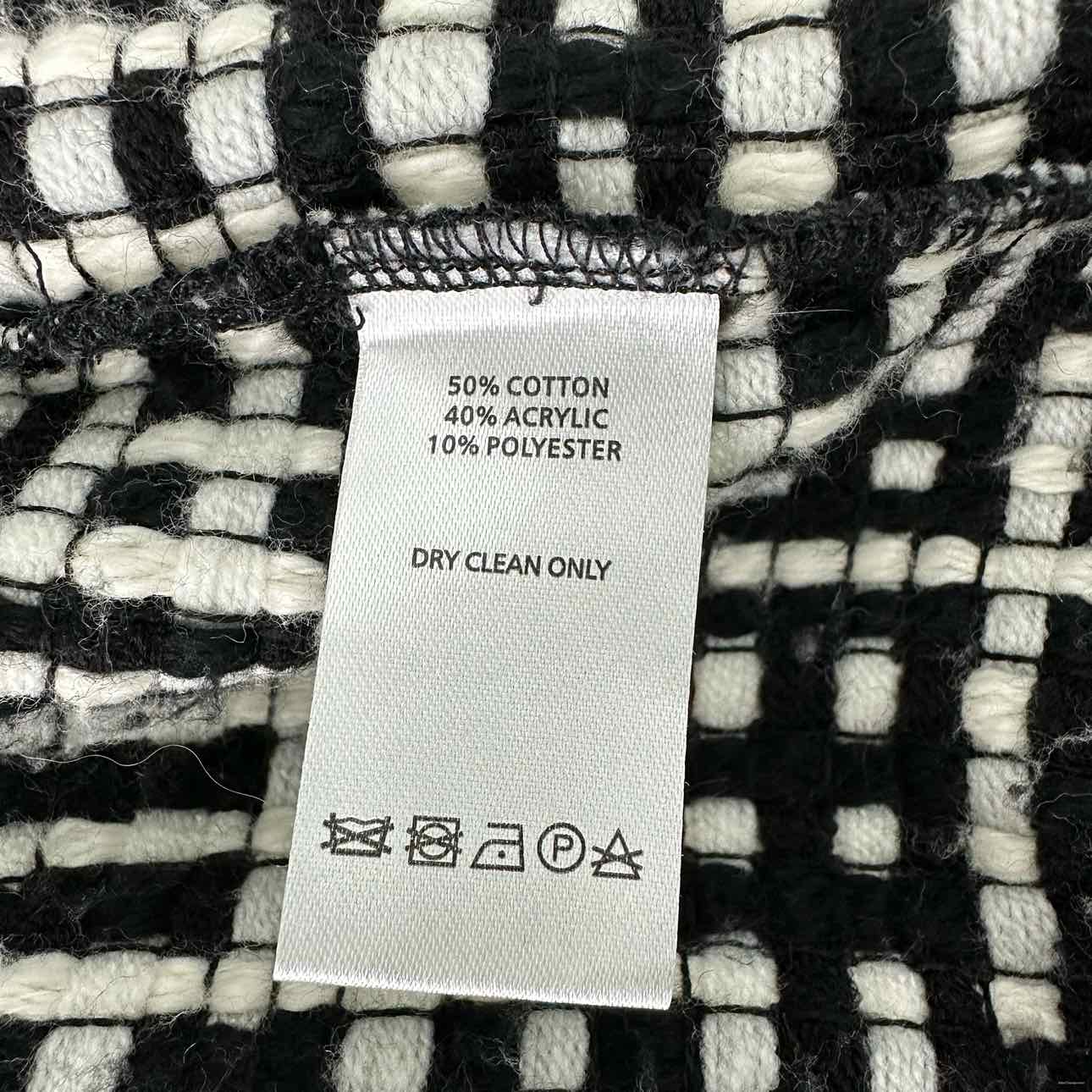 LEO & SAGE Black Tweed Jacket, fabric content tag