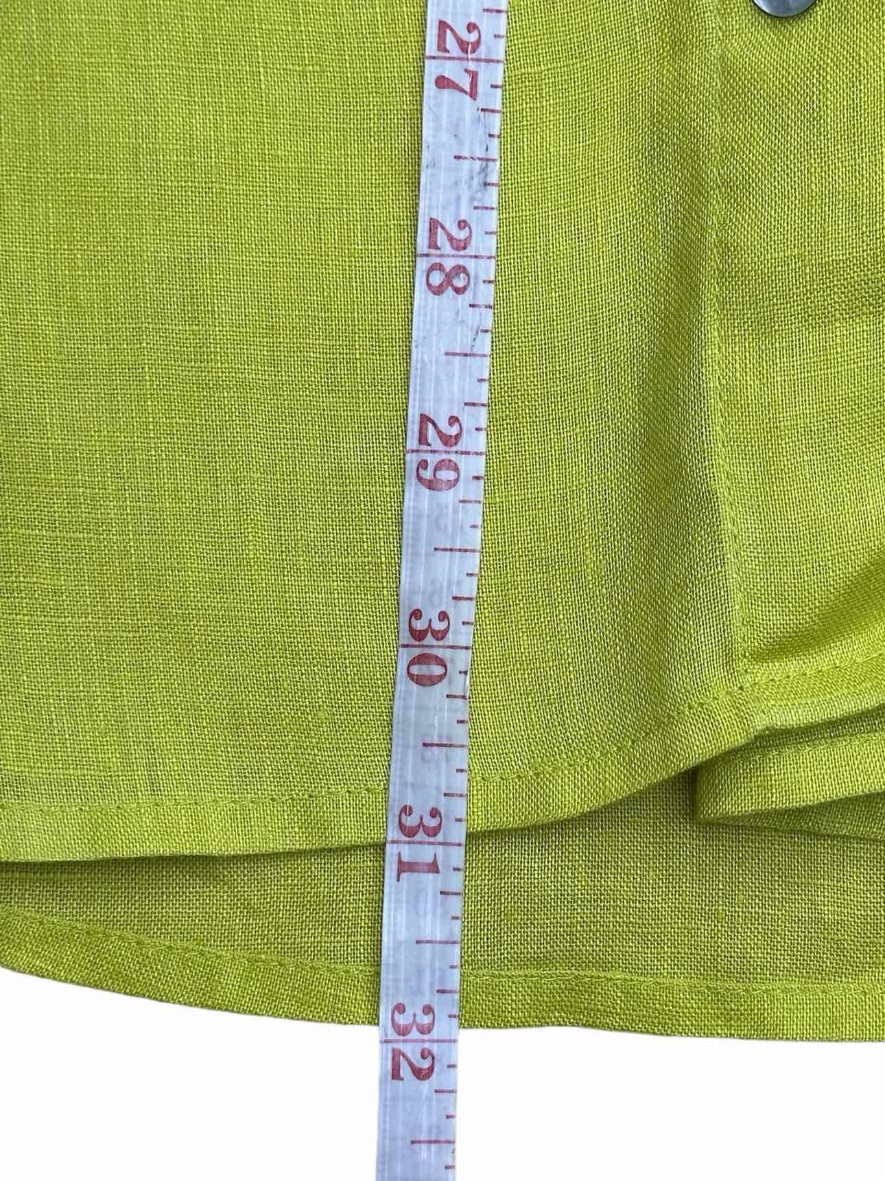 J. Jill NWT Citron 100% Linen Button-down Size XL