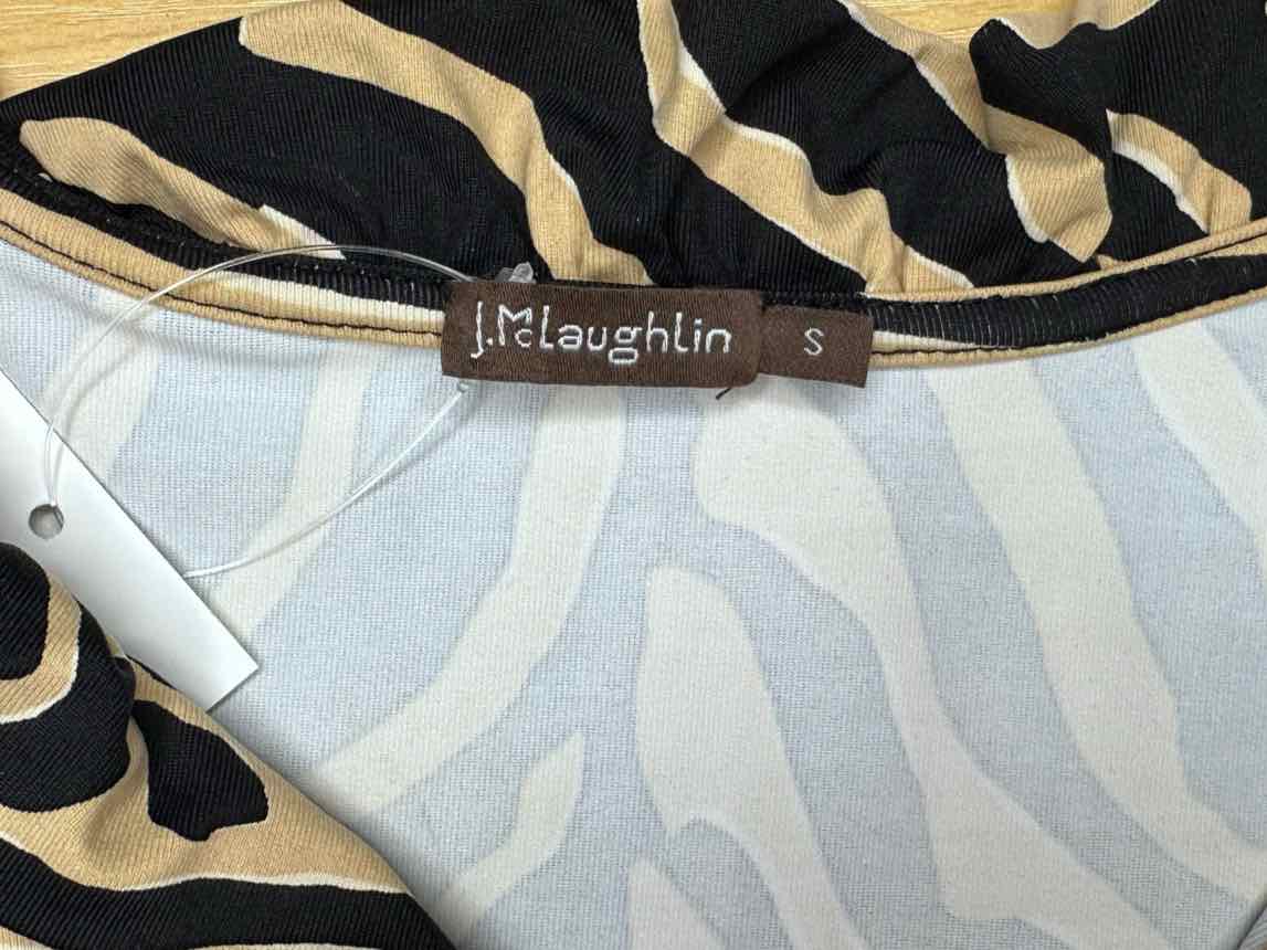 J. McLaughlin Zebra Print Popover Top Size S