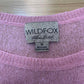Wildfox Coral Distressed Dice Graphic Front Sweater Size M