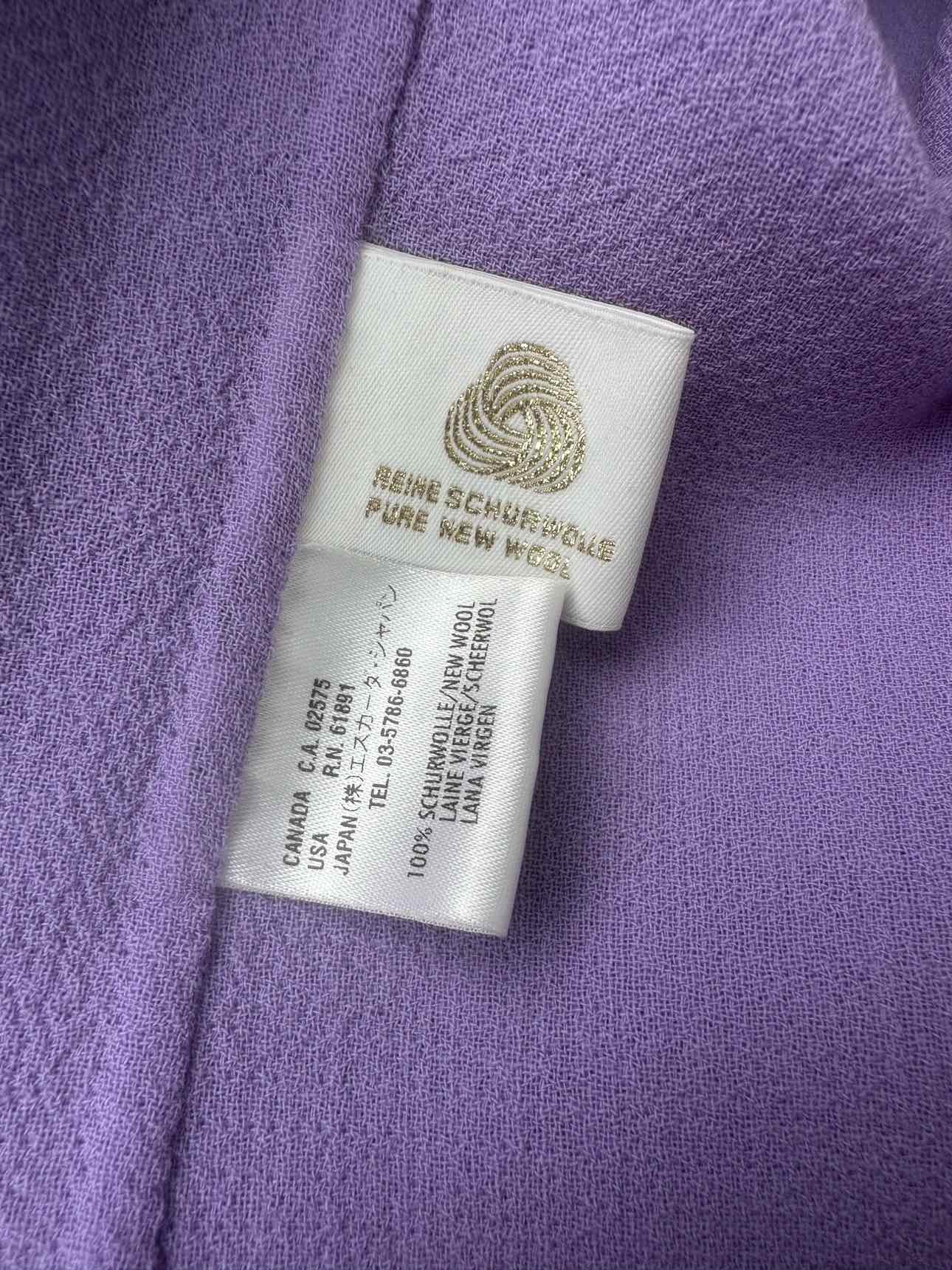 ESCADA Lilac New Wool Jacket, fabric content tag