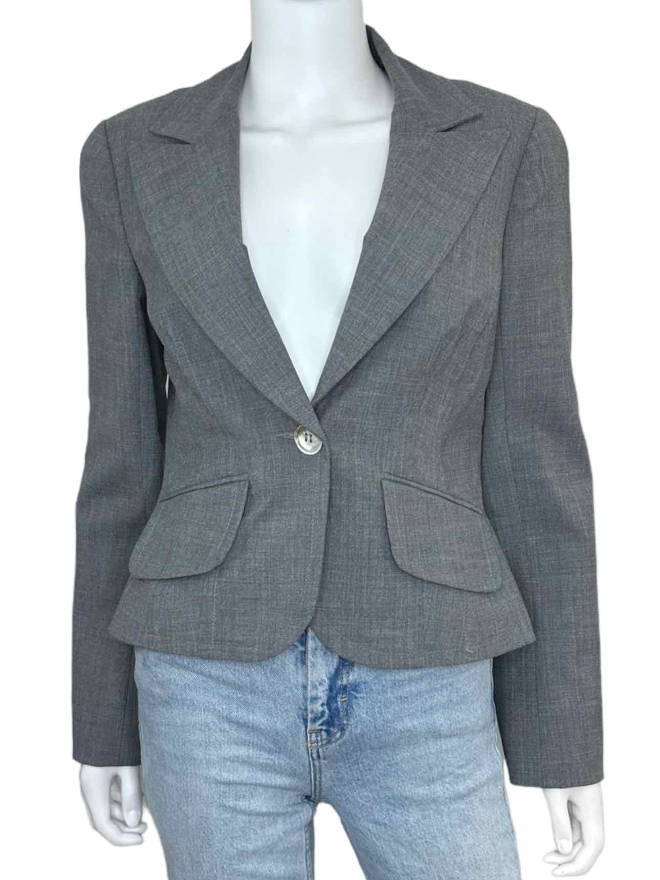 womens gray business blazer