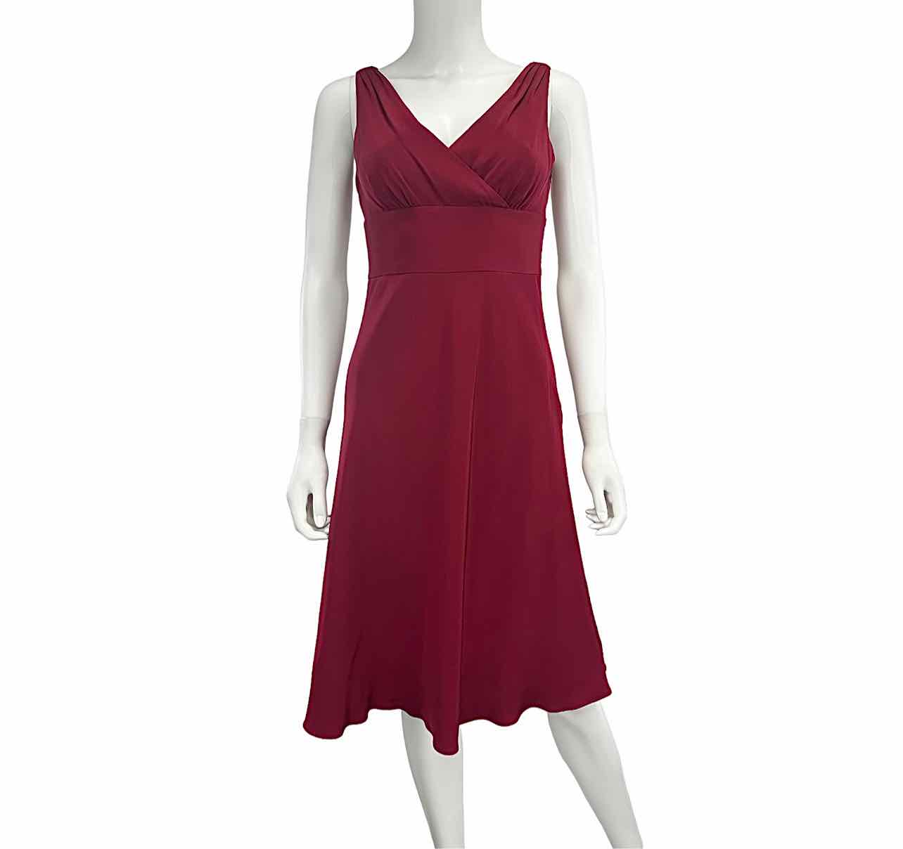 J. Crew Red Silk Sleeveless Dress Size 2P