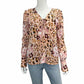PAIGE Peach 100% Silk Blouse Size S