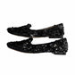 VINCE CAMUTO Black Sequined LORIA Flats Size 7.5