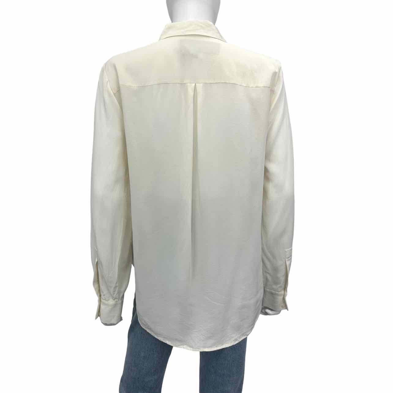 Re-Imagined by J. Crew Silk Cream Blouse Size 10