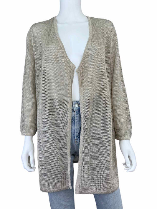 chico's NWT Gold KELSEY Sweater Cardigan Size L
