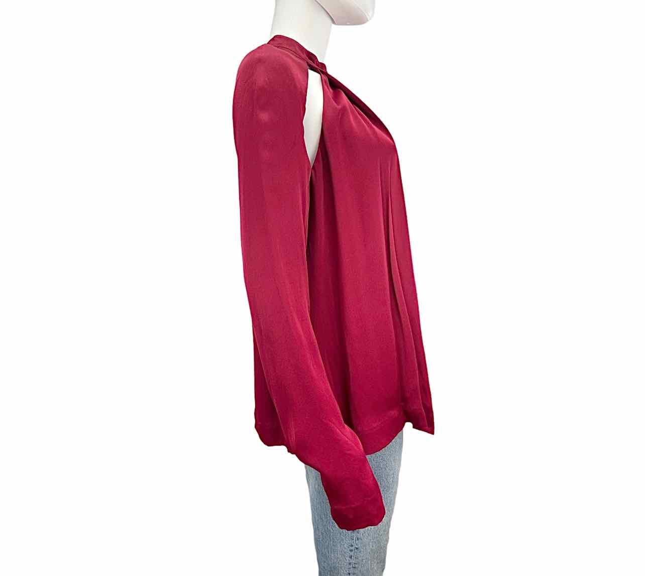 C/MEO COLLECTIVE NWT Raspberry Satin Blouse Size M