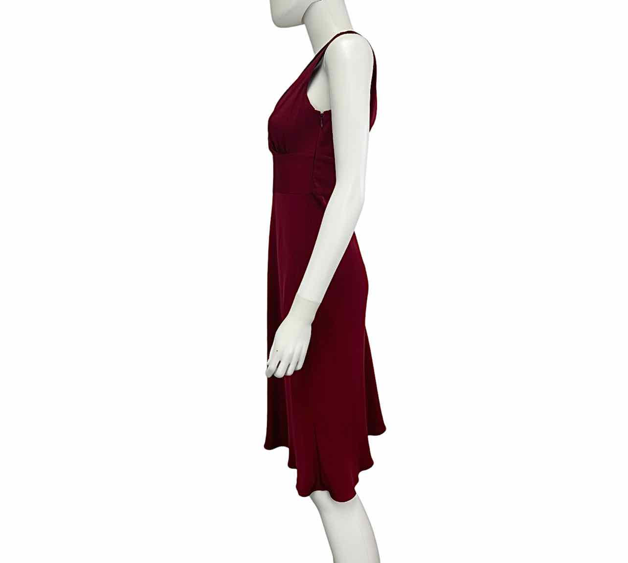 J. Crew Red Silk Sleeveless Dress Size 2P