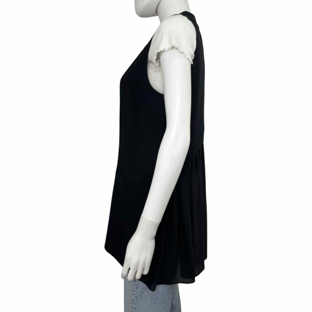 ELIZABETH and JAMES NWT Black Blazer Vest, left side