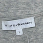 WHITE + WARREN Gray Cotton Scoop Tank Size L