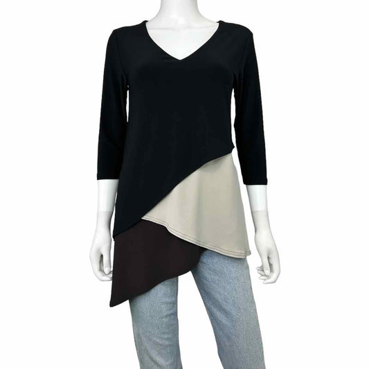 Sympli Black Colorblock Tunic Size S