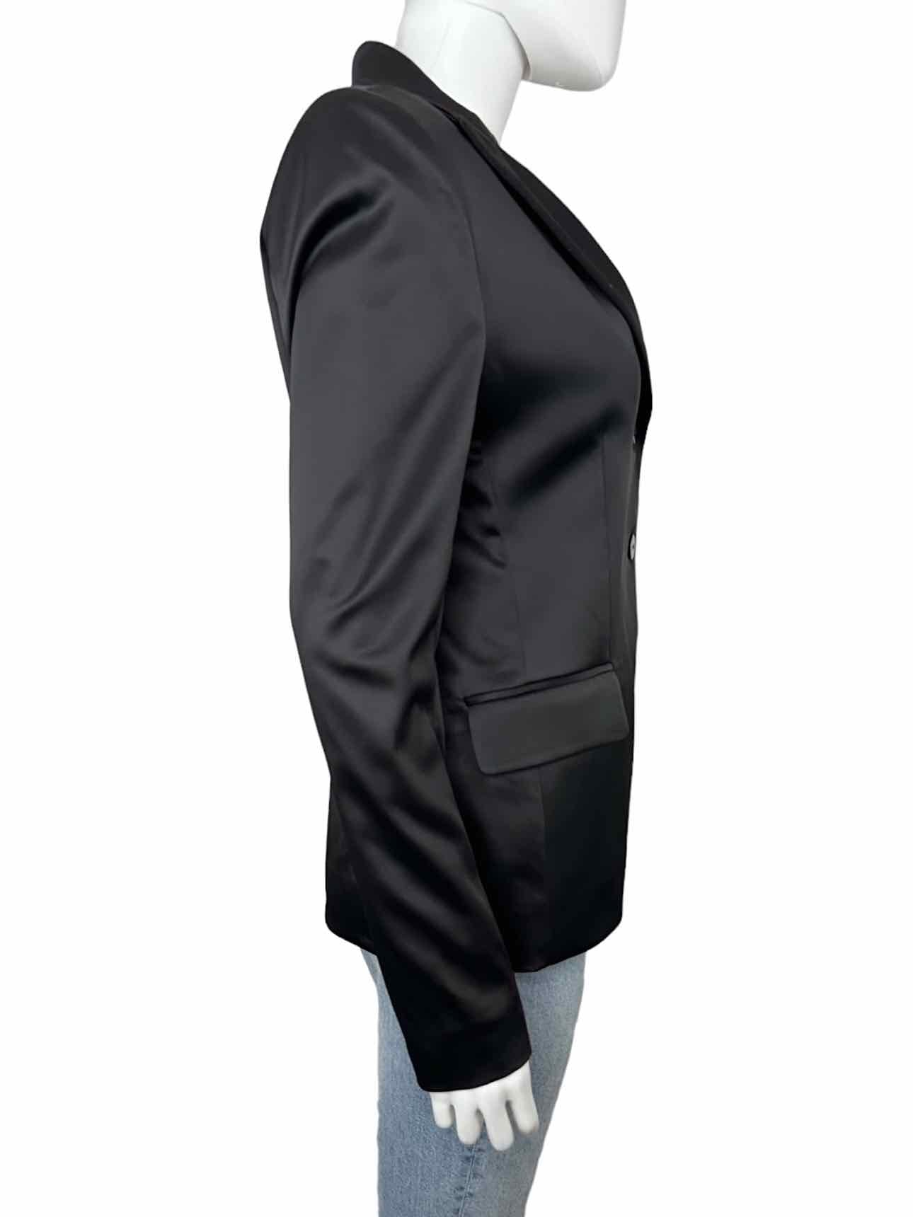 dusica dusica Black Satin Blazer, right side