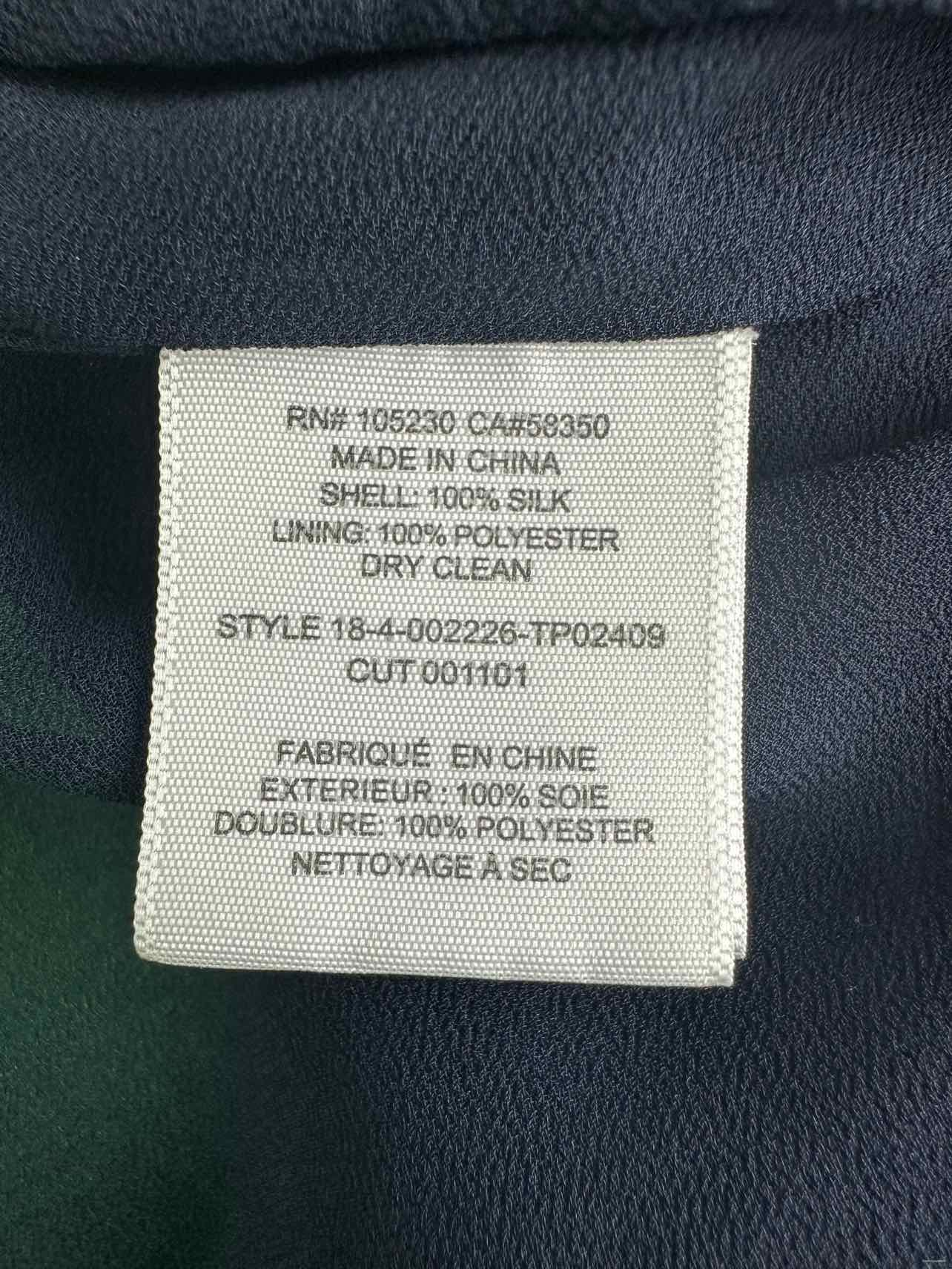 joie Navy 100% Silk Blouse Size M