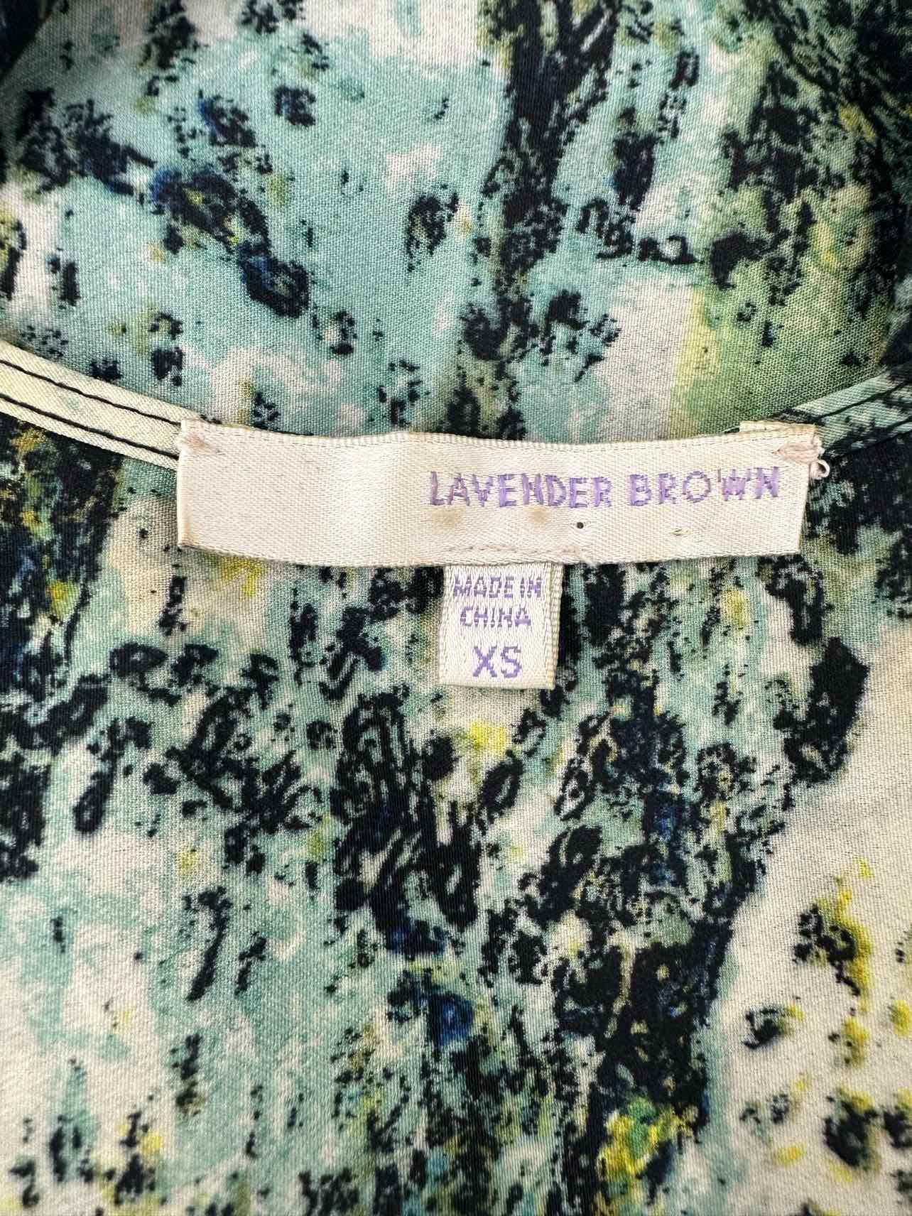 Lavender Brown Printed Tank Mini Dress Size XS