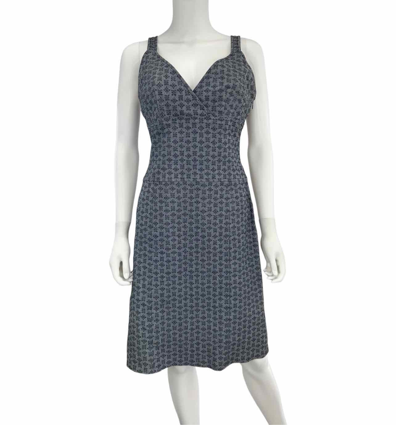 WORTH Blue Denim Print Sleeveless Dress Size 6
