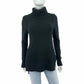 WHITE + WARREN Black Cotton Turtleneck Sweater Size M