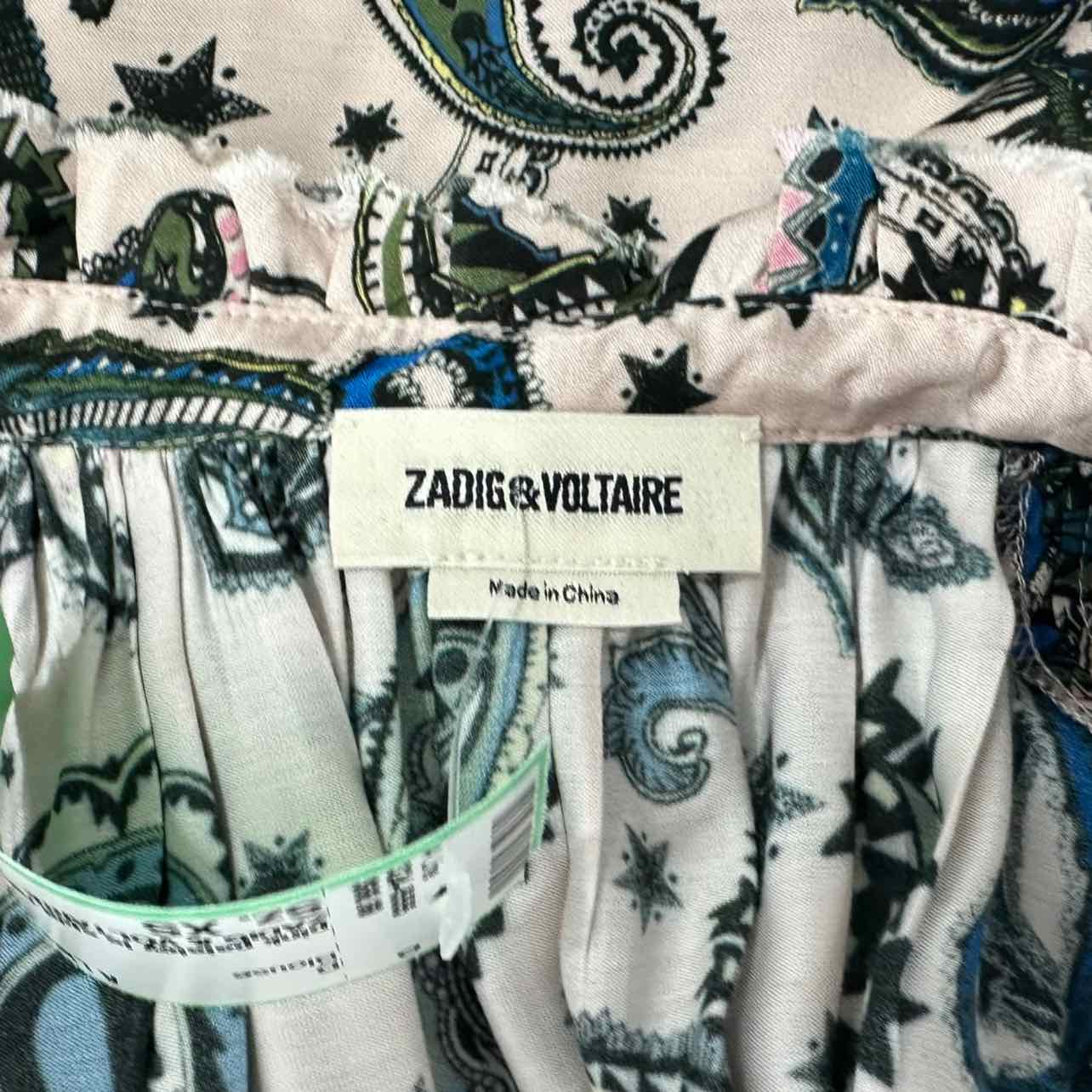 Zadig & Voltaire Pink Paisley Blouse Size XS