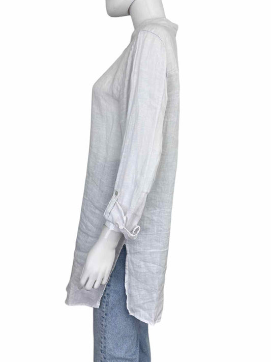 TAHARI NWT White 100% Linen Tunic Button-down Size XL