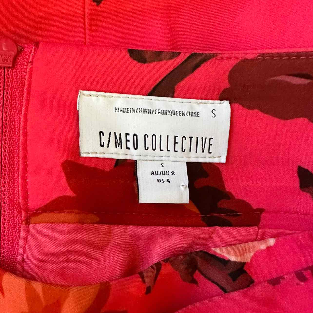 C/MEO Collective Pink Floral Print Skirt Size S