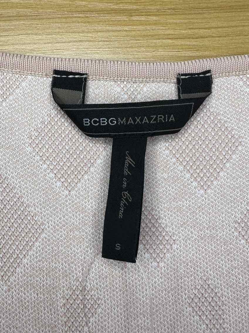 BCBGMAXAZRIA Peach GARDNIA Peplum Sweater Size S